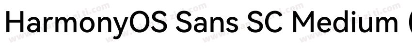 HarmonyOS Sans SC Medium (正文)字体转换